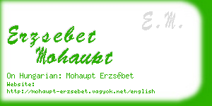 erzsebet mohaupt business card